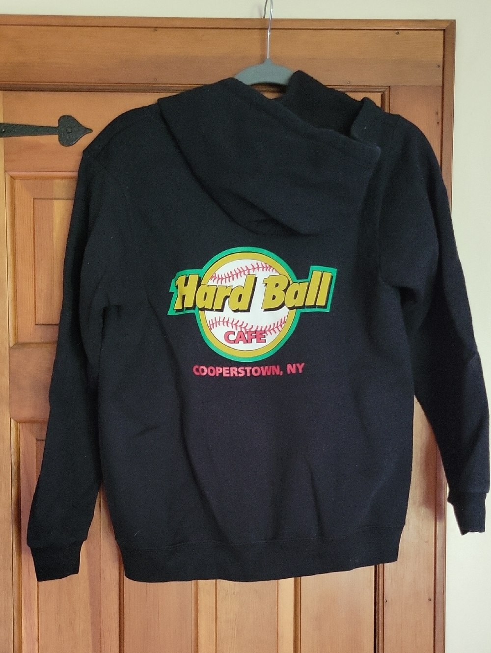 COOPERSTOWN BASEBALL HALL OF FAME Hard Ball Cafe Black Zip-Up Hoodie